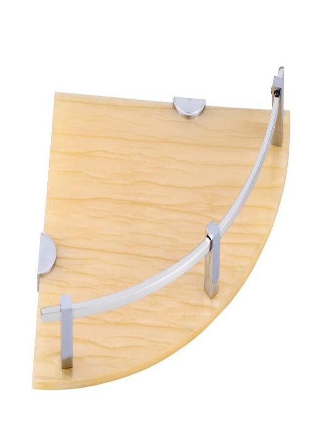 KINIK Stylish Acrylic Wall Mounted Corner Shelf 7x7 Inch | Bathroom & Home Storage Shelf (Ivory) - Image 1